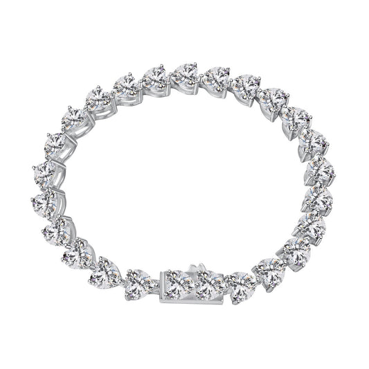 [Luxe Jewelry]0.75 Carat Elegant Romantic Heart Shape Lover Bracelet