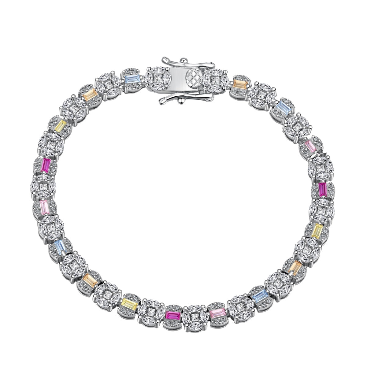 [Luxe Jewelry]Dazzling Radiant Multi Cut Daily Bracelet