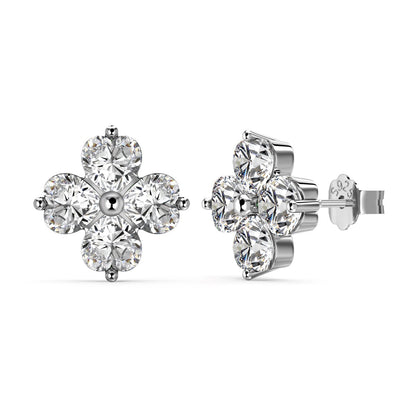 [Luxe Jewelry]Four-Leaf Clover Ball Earrings