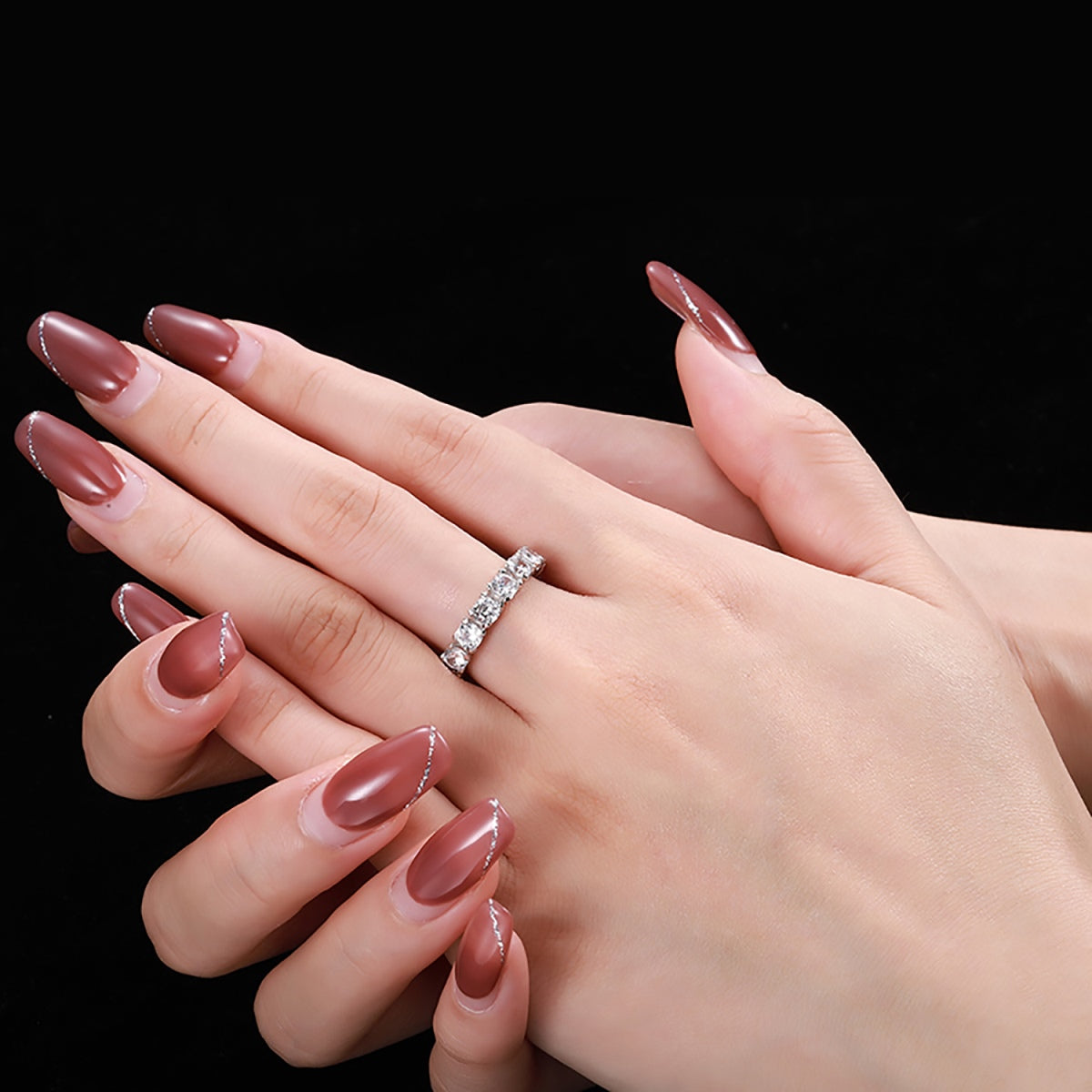 [Luxe Jewelry]Eternity Round Cut Tennis Ring