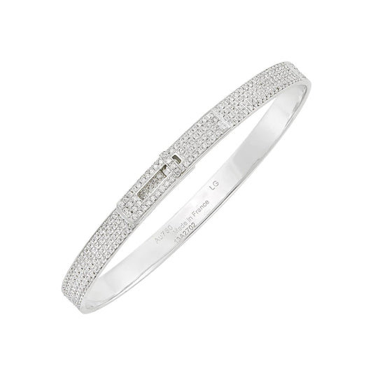 [Luxe Jewelry]HM KELLY BRACELET IN SILVER AND FULL PAVE DIAMOND