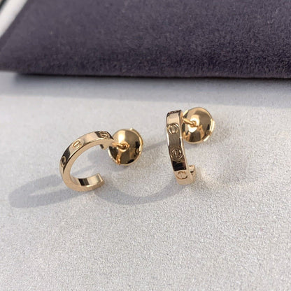 [Bijoux de luxe]Boucles d'oreilles Love 2,65 mm en or rose 