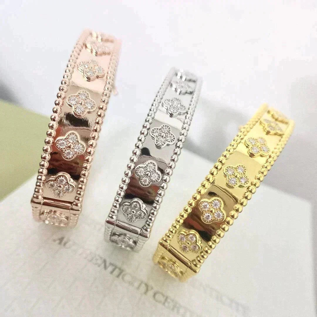 [Luxe Jewelry]CLOVER BRACELET 8MM DIAMONDS