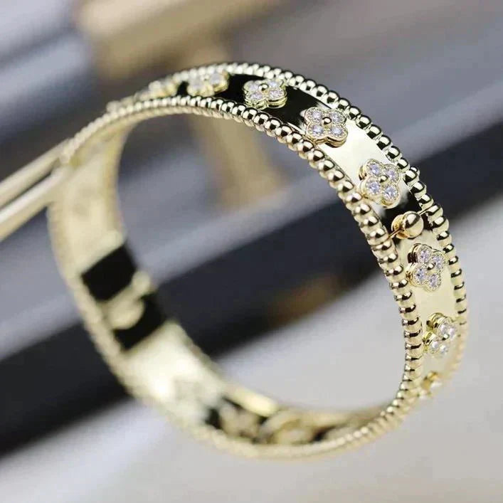 [Luxe Jewelry]CLOVER BRACELET 8MM DIAMONDS
