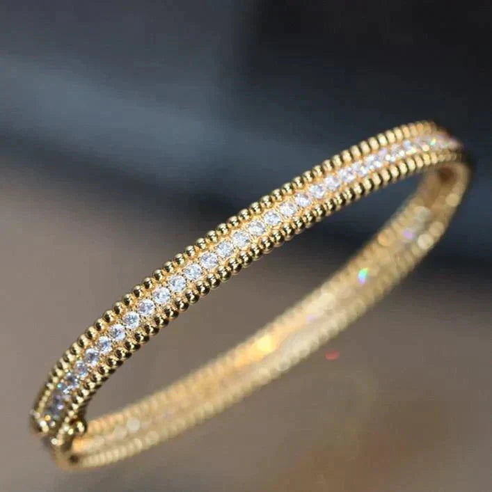 [Bijoux de luxe] BRACELET PERLEE DIAMANTS 1 RANG 