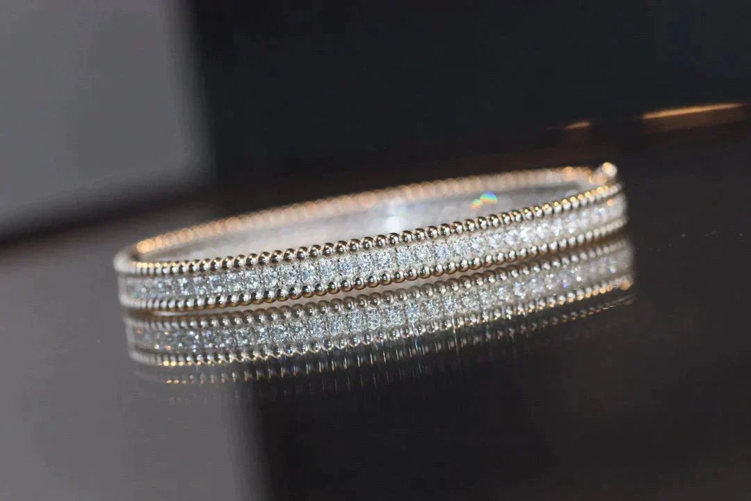[Bijoux de luxe] BRACELET PERLEE DIAMANTS 1 RANG 