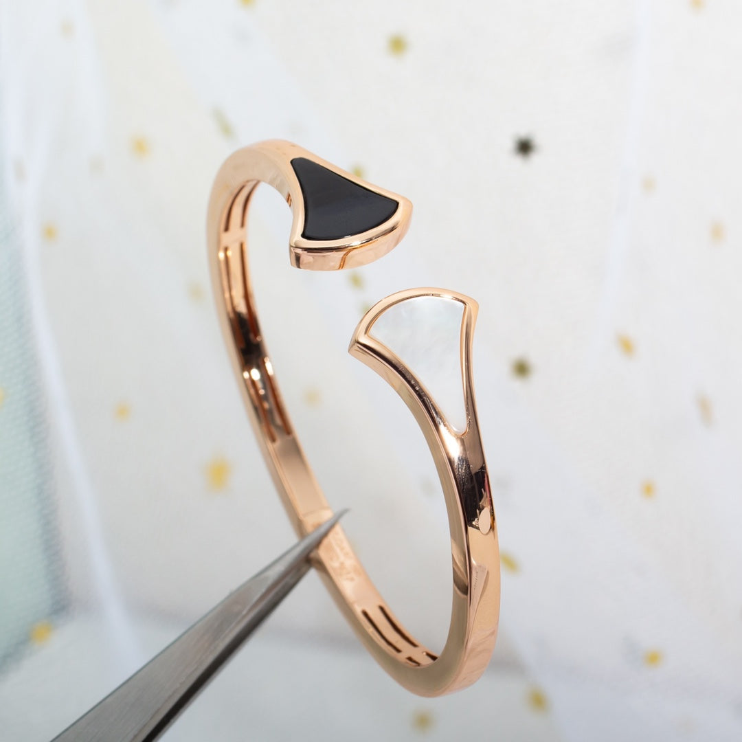 [Bijoux de luxe] BRACELET DREAM OUVERT OR ROSE NACRE
