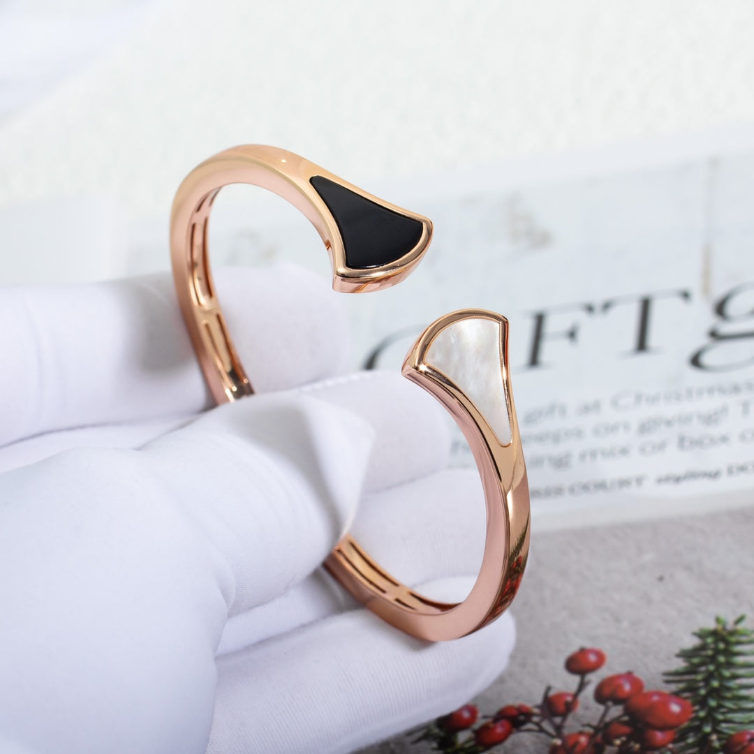 [Bijoux de luxe] BRACELET DREAM OUVERT OR ROSE NACRE