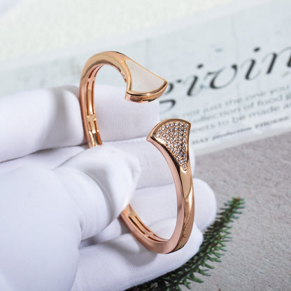 [Bijoux de luxe] BRACELET DREAM OUVERT OR ROSE NACRE DIAMANT