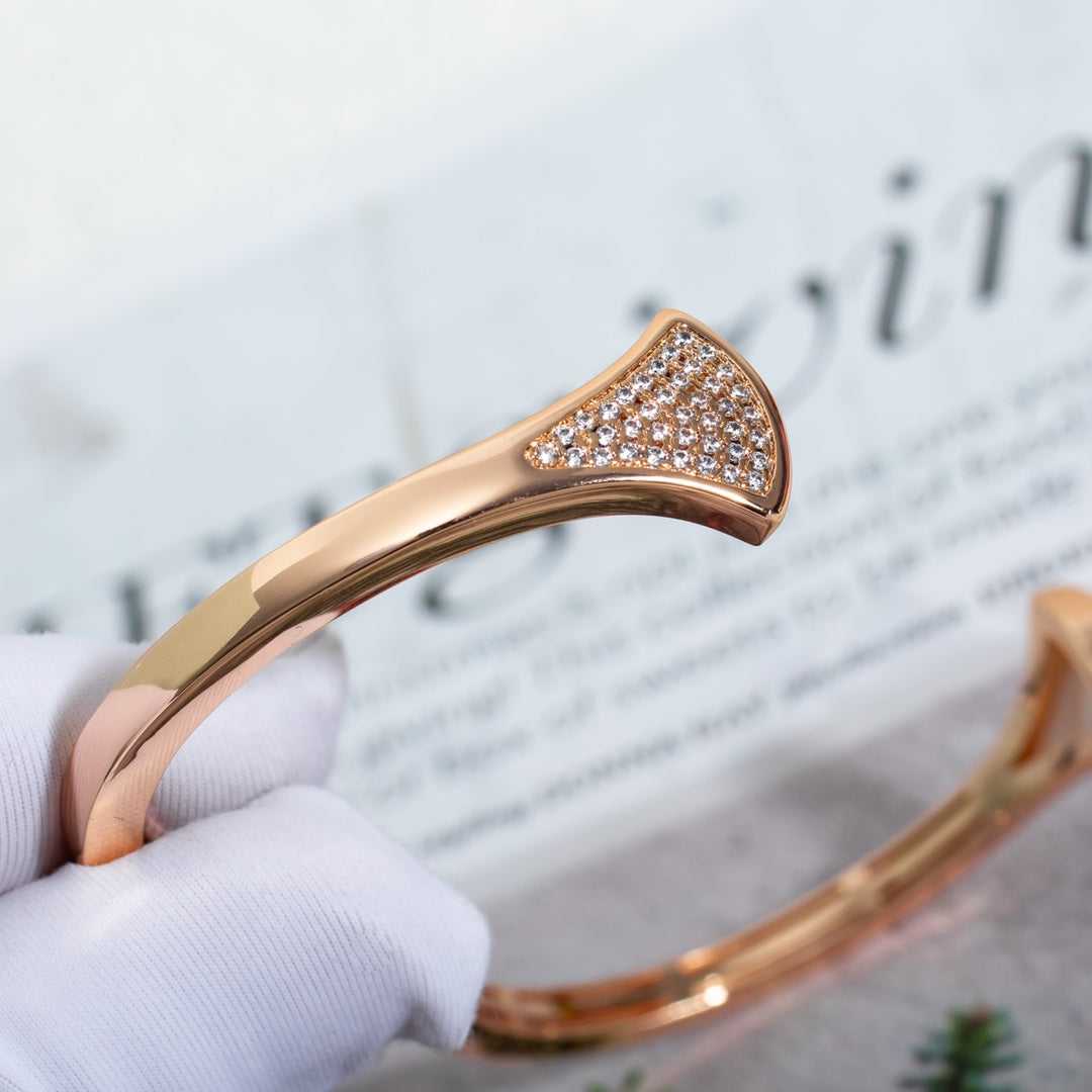[Bijoux de luxe] BRACELET DREAM OUVERT OR ROSE NACRE DIAMANT