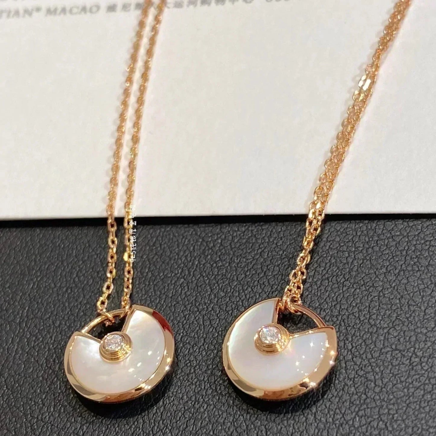 [Luxe Jewelry]AMULETTE ROSE GOLD MOP NECKLACE