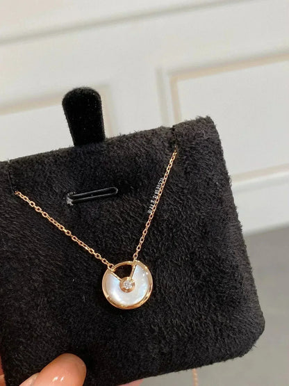 [Luxe Jewelry]AMULETTE ROSE GOLD MOP NECKLACE