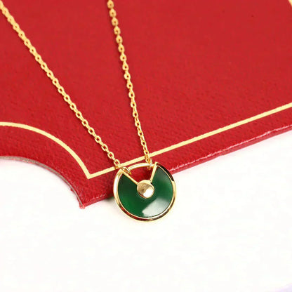 [Luxe Jewelry]AMULETTE GOLD MALACHITE NECKLACE