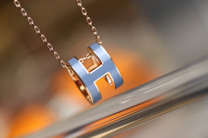 [Luxe Jewelry]POP H PEDANT PINK GOLD