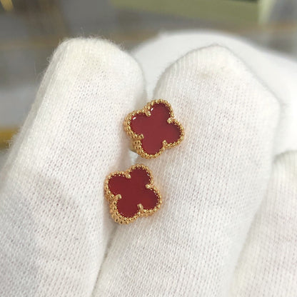 [Luxe Jewelry]CLOVER MINI GOLD EARRINGS