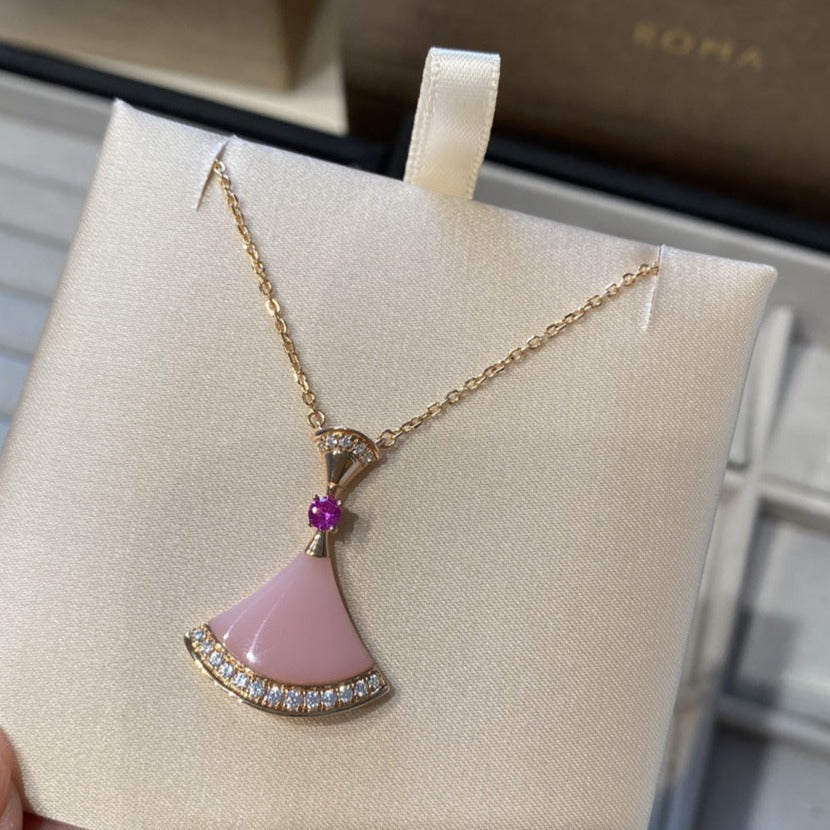 [Luxe Jewelry]DREAM NECKLACE PINK OPAL