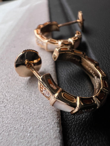 [Luxe Jewelry]SERPENTI MOP PINK GOLD EARRINGS