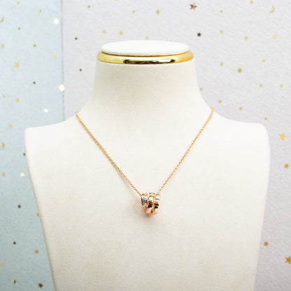 [Luxe Jewelry]SERPENTI PINK GOLD NECKLACE DIAMOND
