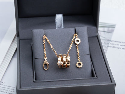 [Luxe Jewelry]SERPENTI PINK GOLD NECKLACE DIAMOND