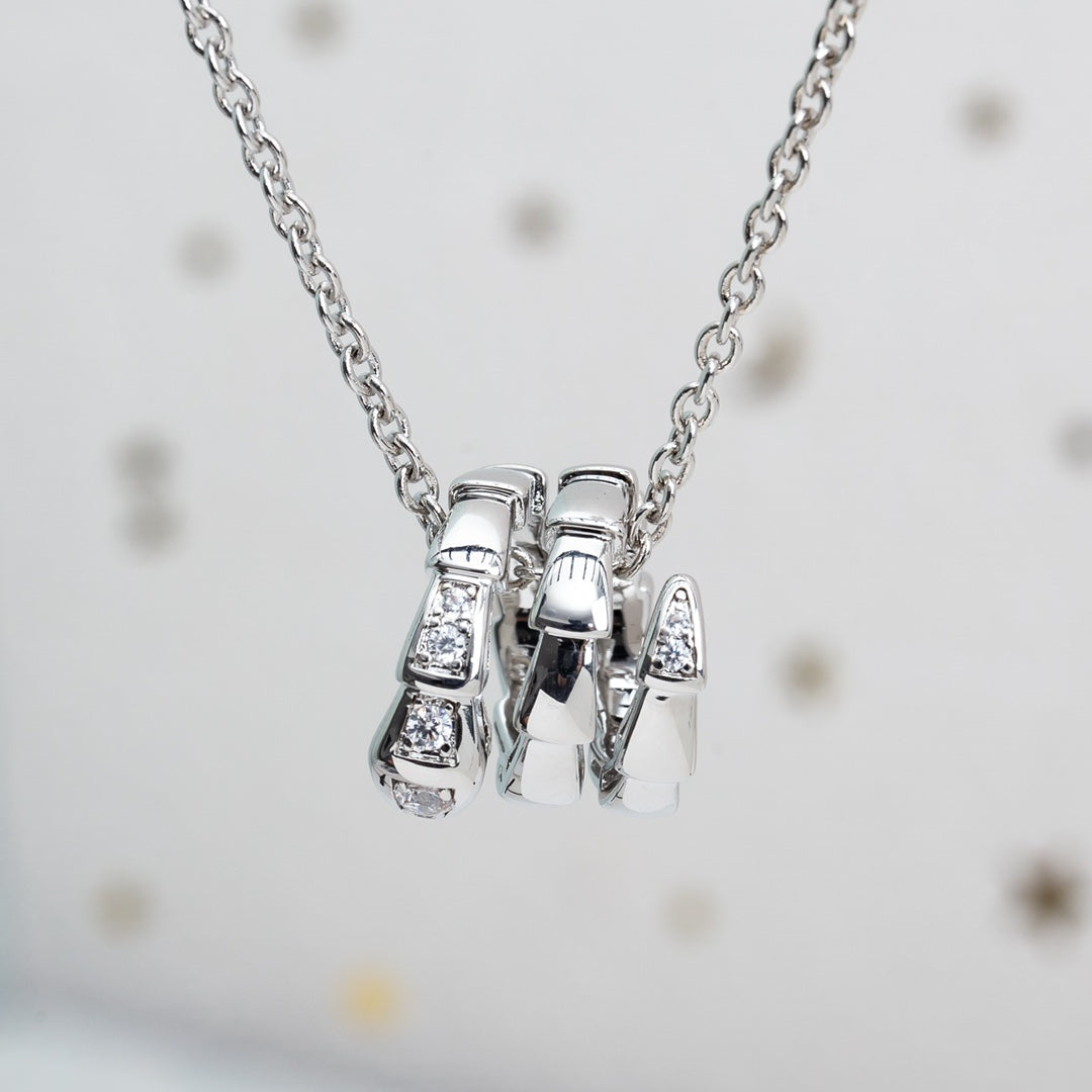 [Luxe Jewelry]SERPENTI SILVER NECKLACE DIAMOND