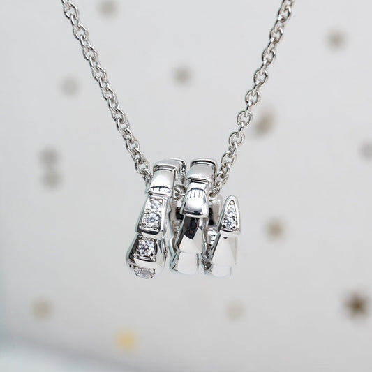 [Luxe Jewelry]SERPENTI SILVER NECKLACE DIAMOND