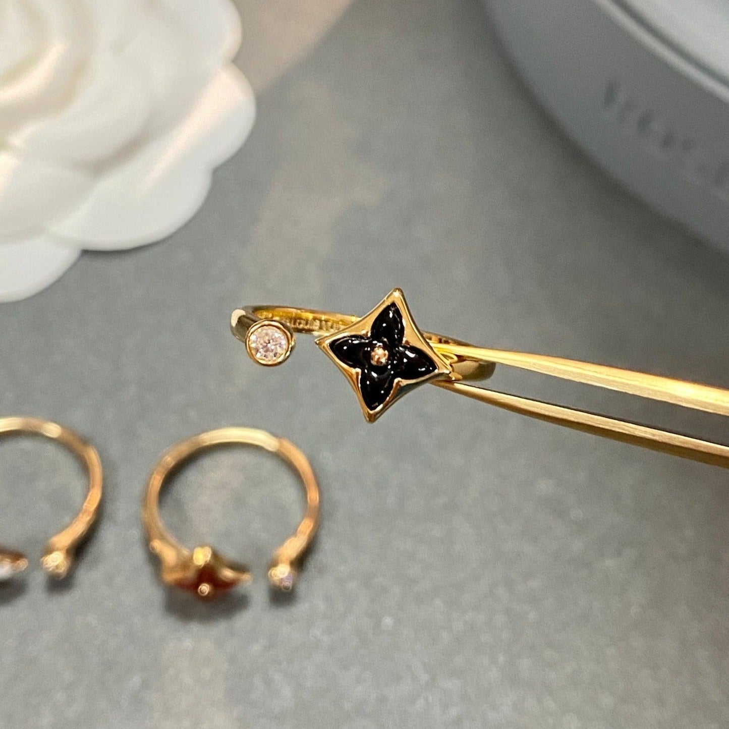 [Bijoux de luxe] BAGUE OUVERTE STAR 1 DIAMANT