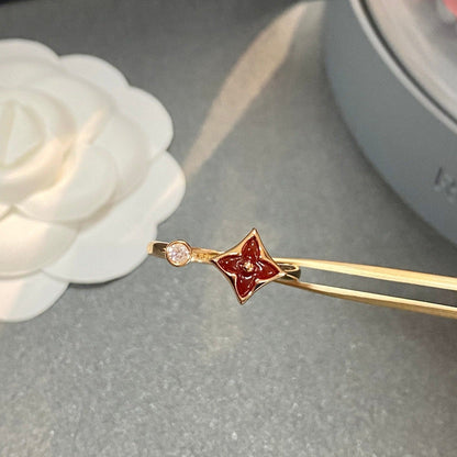 [Bijoux de luxe] BAGUE OUVERTE STAR 1 DIAMANT