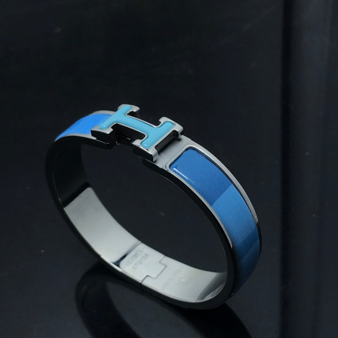 [Luxe Jewelry]H BRACELET BLUE RAINBOW CERAMIC
