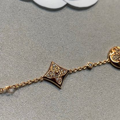 [Luxe Jewelry]STAR AND SUN 4 MOTIFS GOLD DIAMONDS BRACELET