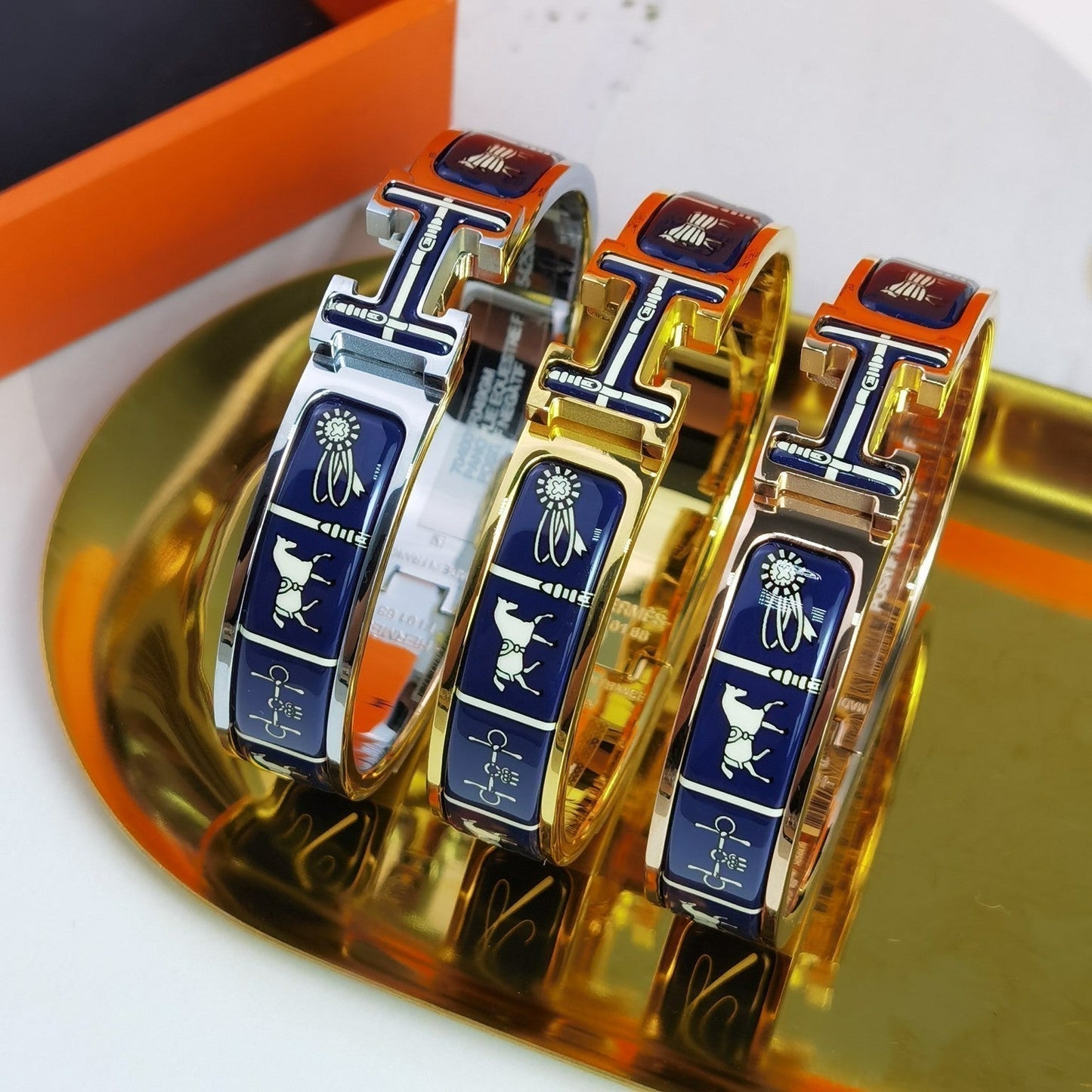 [Luxe Jewelry]H COUVERTURES DARK BLUE BRACELET