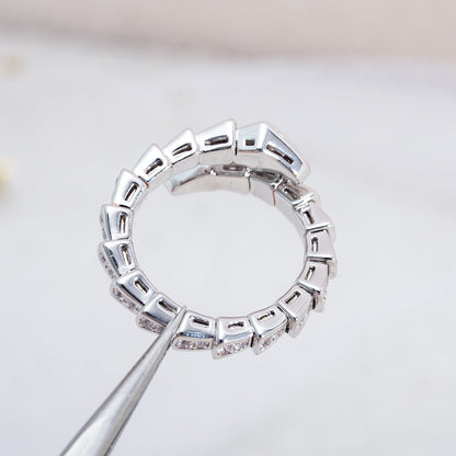 [Luxe Jewelry]SERPENTI RING SILVER DIAMOND PAVED 4MM