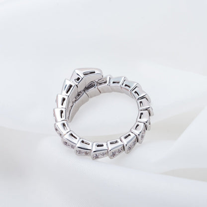 [Luxe Jewelry]SERPENTI RING SILVER DIAMOND PAVED 4MM