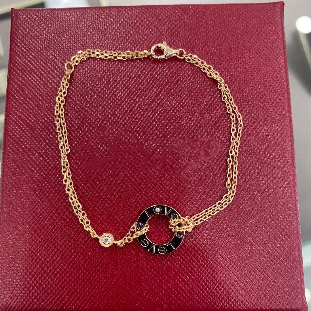 [Bijoux de luxe] BRACELET LOVE 2 DIAMANTS