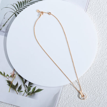 [Bijoux de luxe]Collier Gari en or rose et nacre