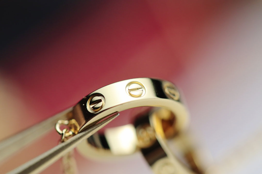 [Luxe Jewelry]LOVE NECKLACE DOUBLE RING GOLD