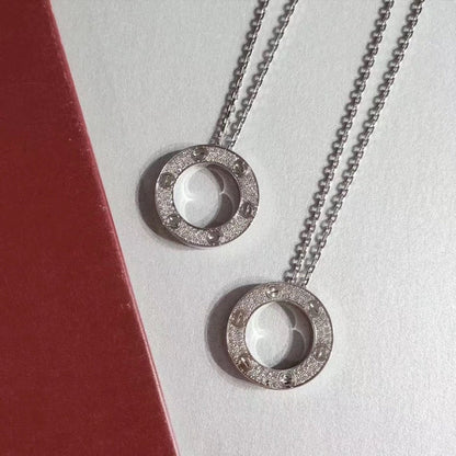 [Luxe Jewelry]LOVE NECKLACE ADJUSTABLE SILVER