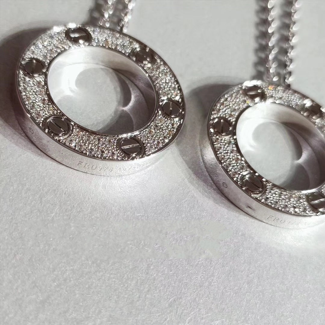 [Luxe Jewelry]LOVE NECKLACE ADJUSTABLE SILVER