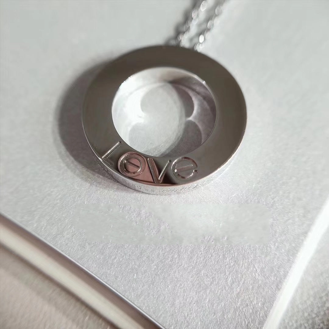 [Luxe Jewelry]LOVE NECKLACE ADJUSTABLE SILVER