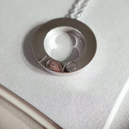 [Luxe Jewelry]LOVE NECKLACE ADJUSTABLE SILVER