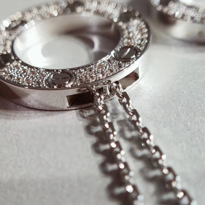 [Luxe Jewelry]LOVE NECKLACE ADJUSTABLE SILVER
