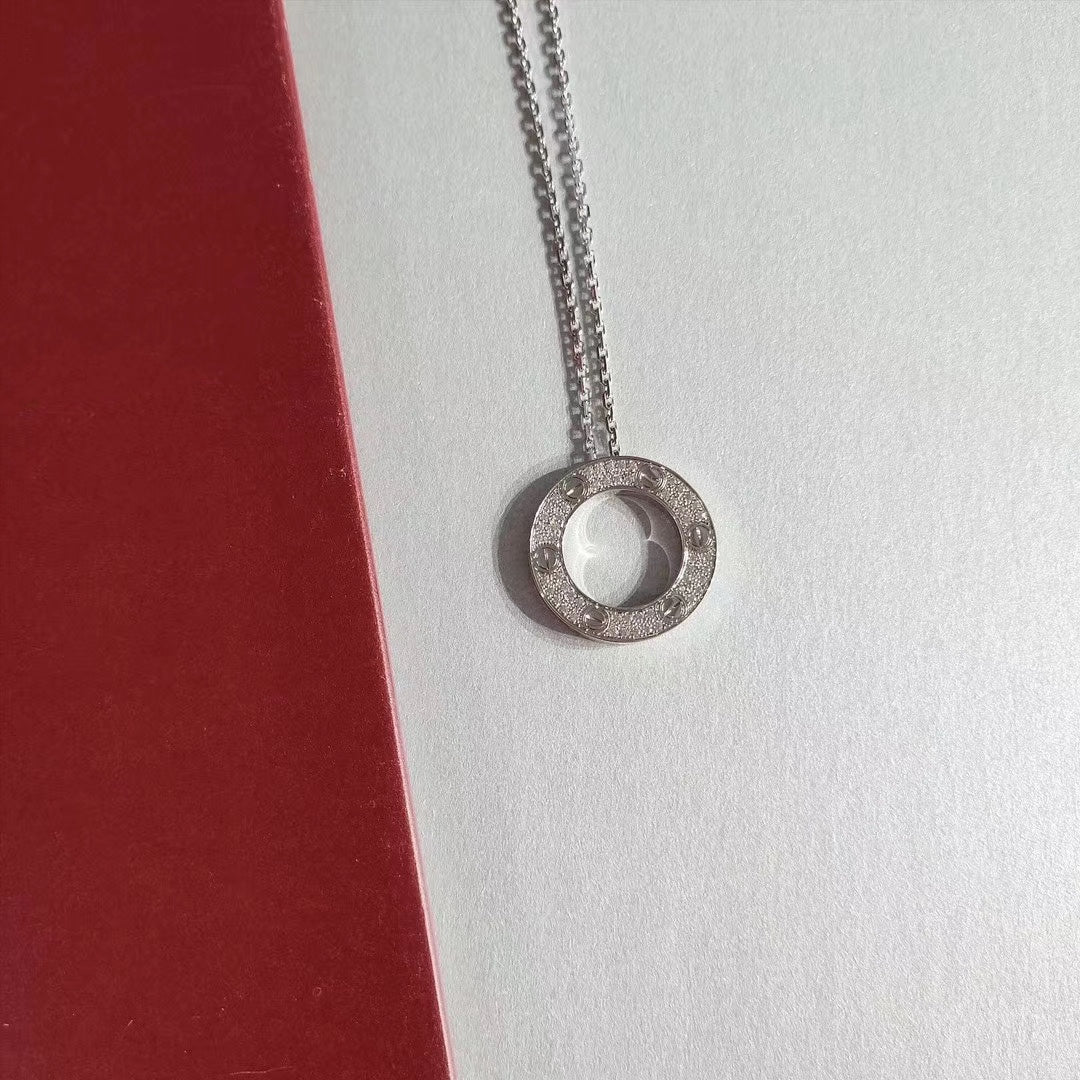 [Luxe Jewelry]LOVE NECKLACE ADJUSTABLE SILVER