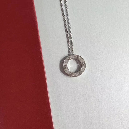 [Luxe Jewelry]LOVE NECKLACE ADJUSTABLE SILVER