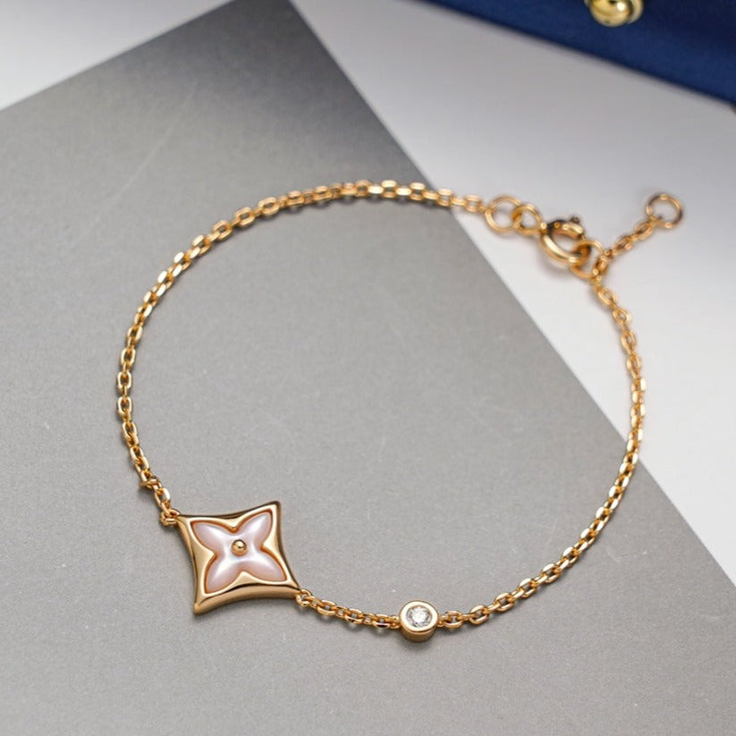 [Bijoux de luxe] BRACELET STAR 1 DIAMANT EN OR ROSE