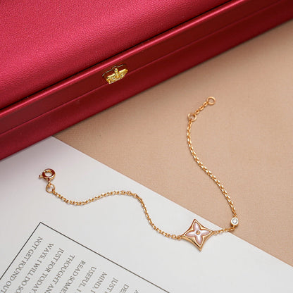 [Bijoux de luxe] BRACELET STAR 1 DIAMANT EN OR ROSE
