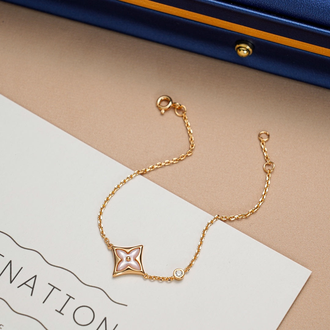 [Bijoux de luxe] BRACELET STAR 1 DIAMANT EN OR ROSE