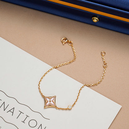[Bijoux de luxe] BRACELET STAR 1 DIAMANT EN OR ROSE