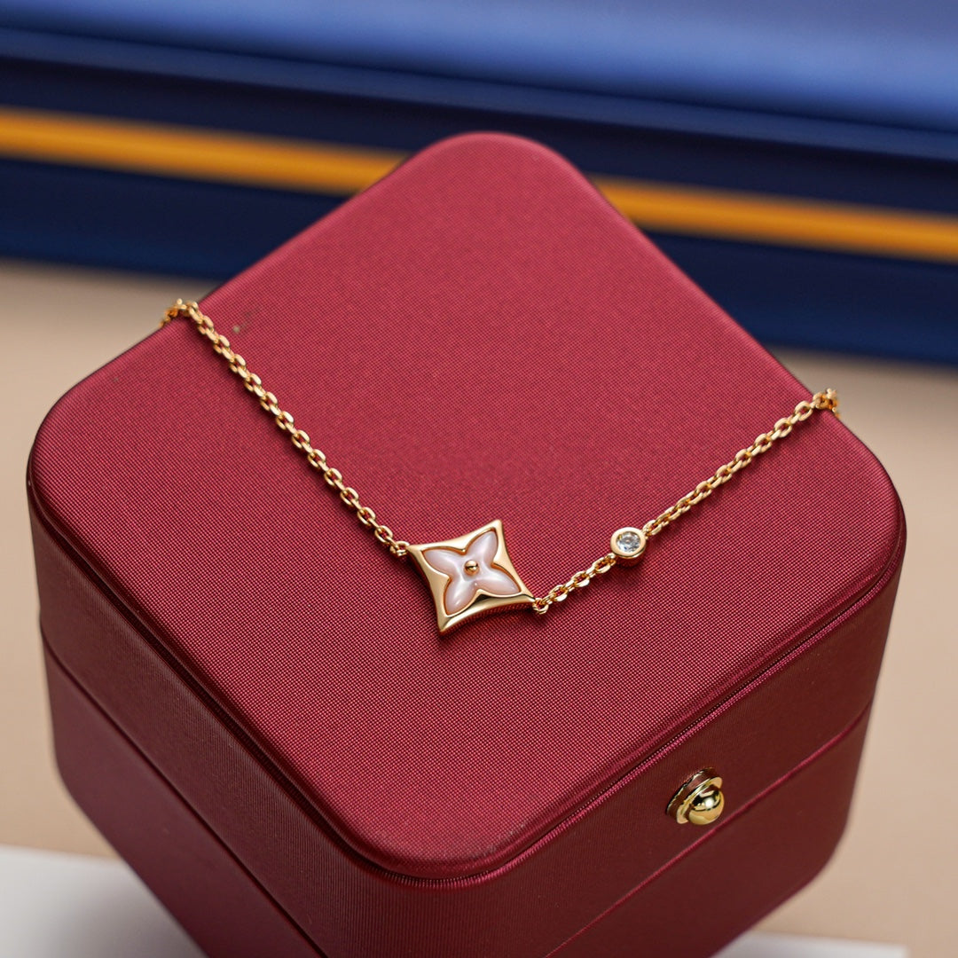 [Bijoux de luxe] BRACELET STAR 1 DIAMANT EN OR ROSE