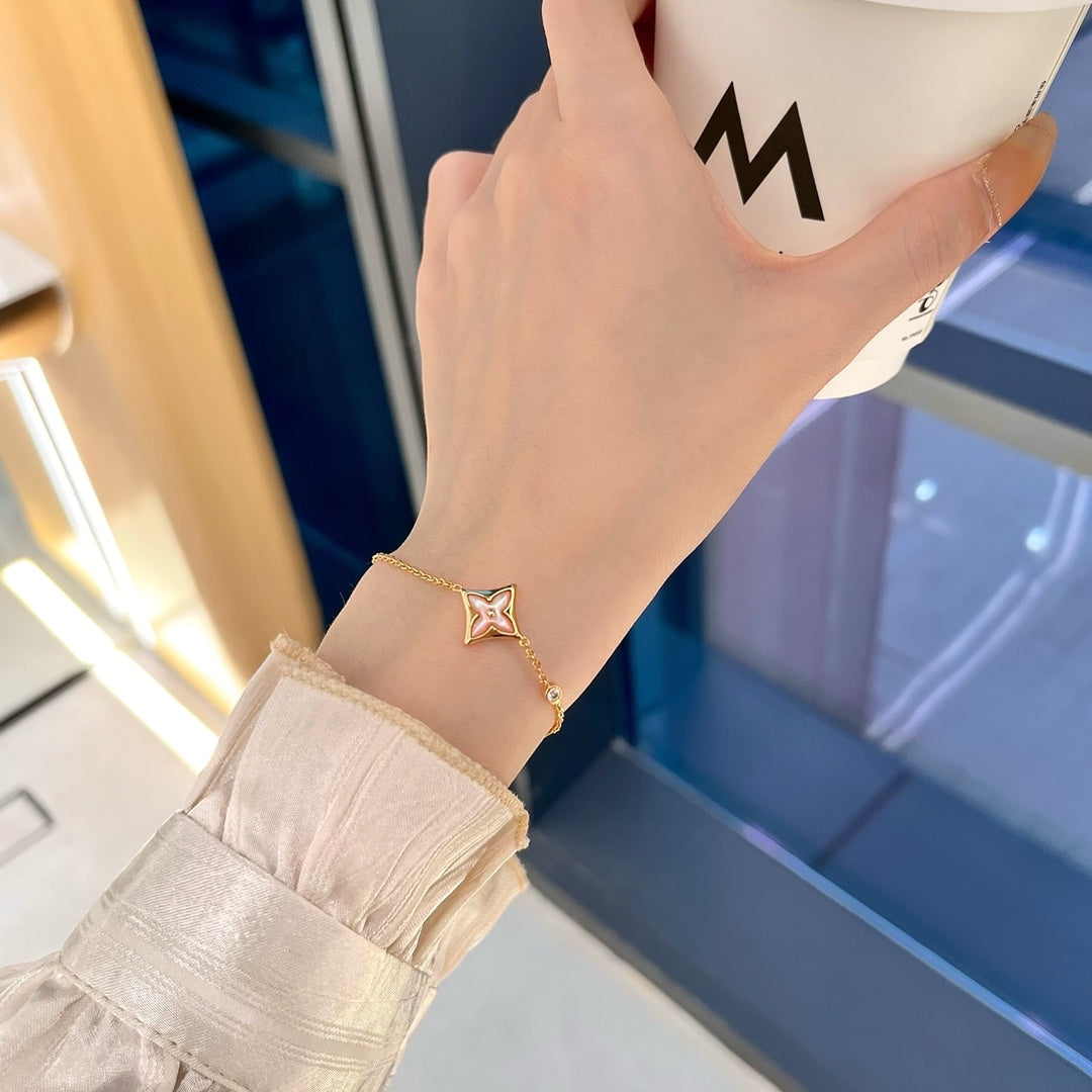 [Bijoux de luxe] BRACELET STAR 1 DIAMANT EN OR ROSE