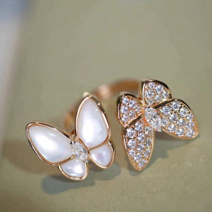 [Bijoux de luxe] BAGUE PAPILLON DOUBLE DIAMANT
