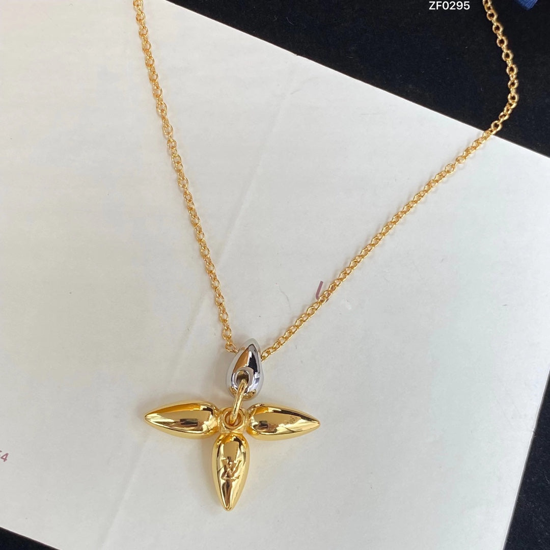 [Bijoux de luxe]Collier pendentif Louisette en or